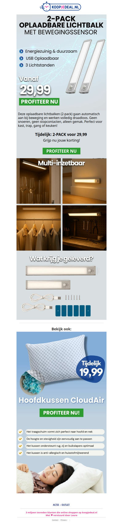 2 Lichtbalken met Sensor nu 29,99 🔆