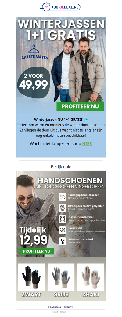 2 Winterjassen voor 49,99 🥶