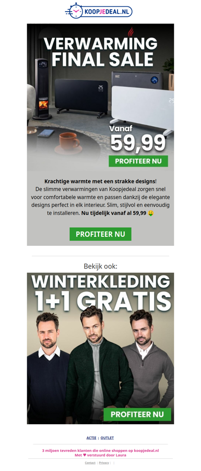 Nu of Nooit: Verwarming Final Sale ⏰