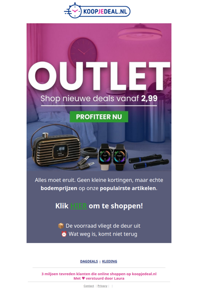 Outlet = Aangevuld met Nieuwe Deals 📉