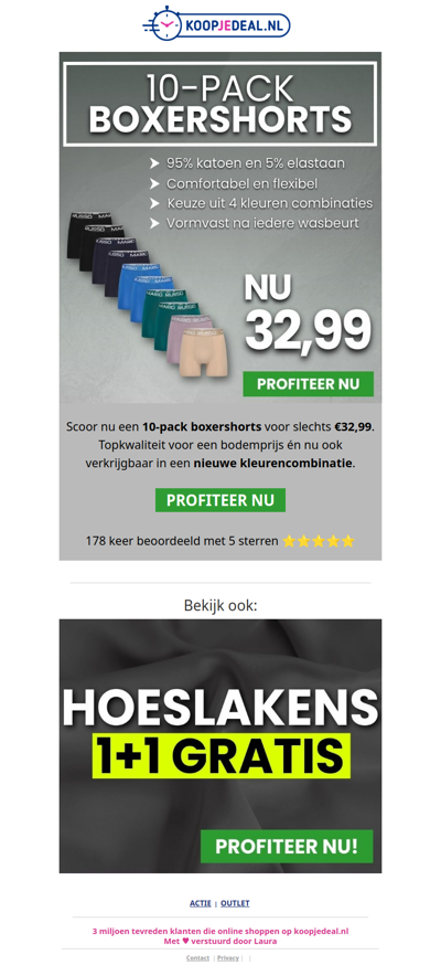 10-PACK Boxershorts voor 32,99❗