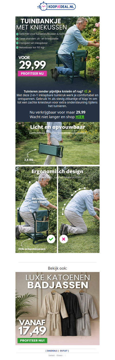 Tuinieren zonder Knie- of Rugpijn?