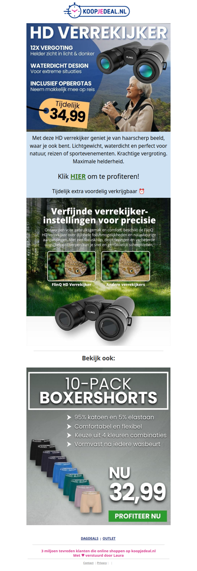 HD Verrekijker Tijdelijk 34,99 🔎