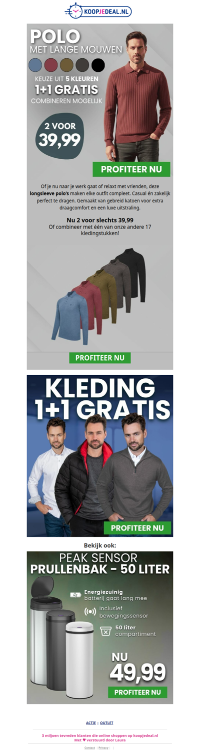 Nieuw: Polo met Lange mouwen 39,99 💥