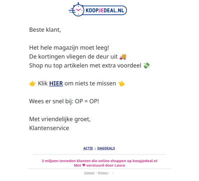 Het hele Magazijn moet Leeg 📦