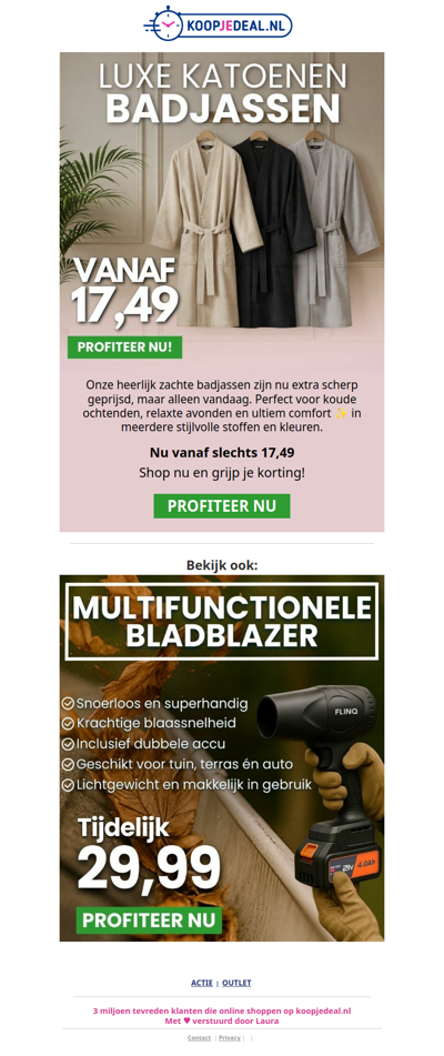 Luxe Badjassen Extra Goedkoop!