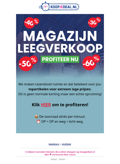 Ons hele Magazijn Moet Leeg 🚚