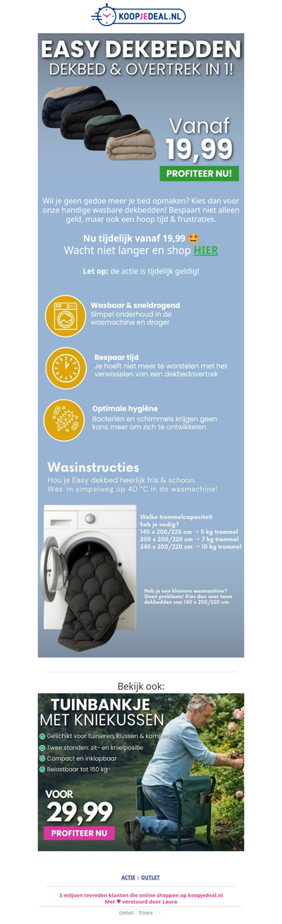 Dekbed & Overtrek in 1 voor 19,99 🌙