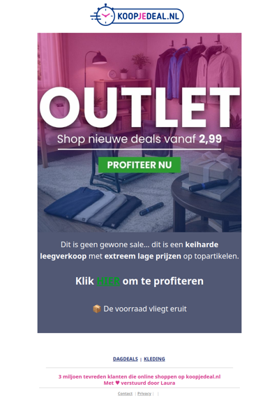 Outlet 🛒 Het Magazijn moet leeg