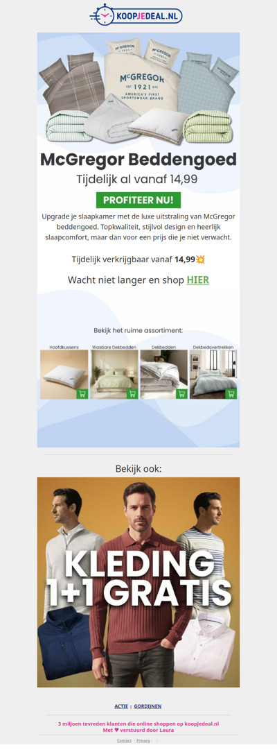 McGregor beddengoed nu 14,99 💥