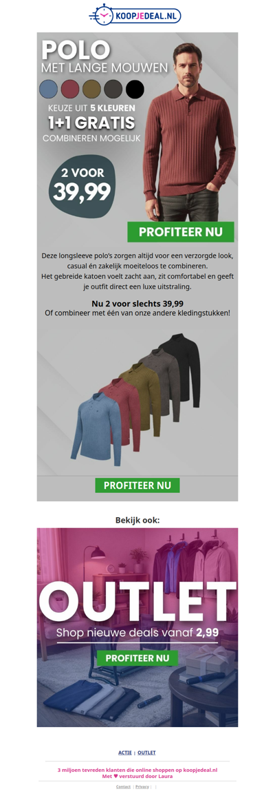 2 Polo's met Lange mouwen nu 39,99 🛍️