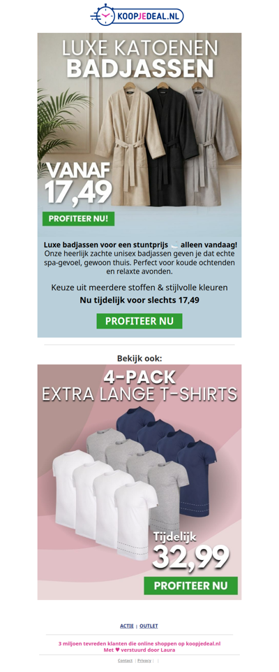 Luxe Badjassen Tijdelijk 17,49 🫧