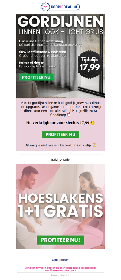 Gordijnen Linnen Look nu 17,99 🌞