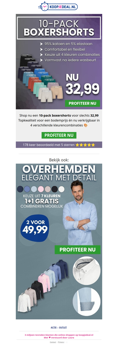 10-PACK Boxershorts voor 32,99 🩲