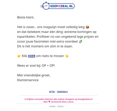 Onze geheime leegverkoop is live 🤫