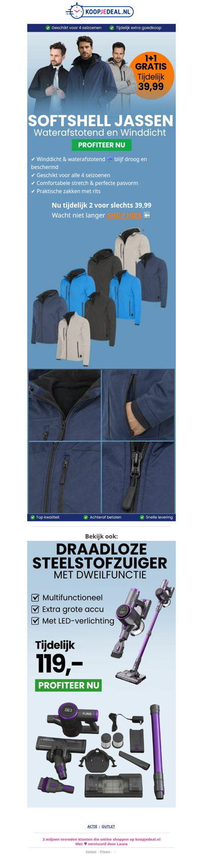 2 Softshell Jassen nu 39,99 🚨