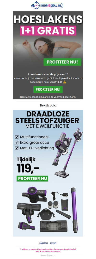 1+1 GRATIS: 2 Hoeslakens voor 12,99❗