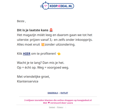 Deals onder Inkoopprijs!