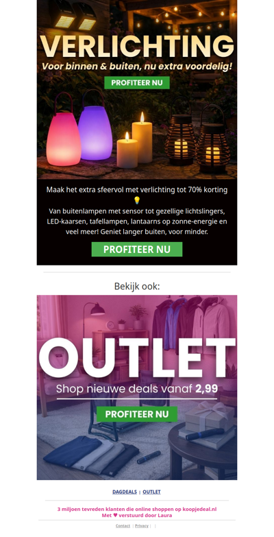 Nieuw: Luxe Verlichting vanaf 14,99