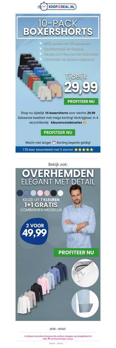 10-PACK Boxershorts nu 29,99 💥