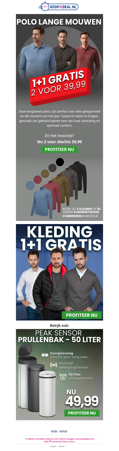 2 Lange Mouwen Polo's voor 39,99?