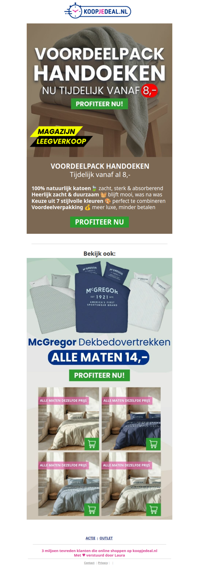 Voordeelpack Handdoeken vanaf 8,- 🧺