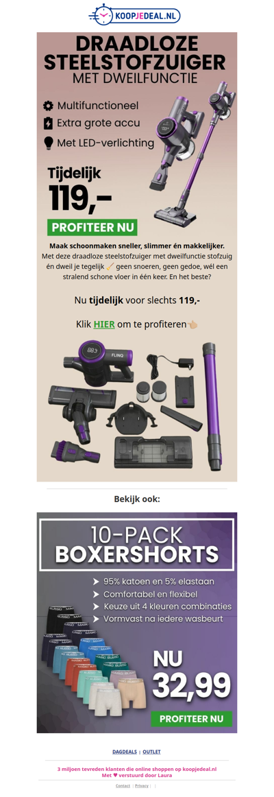 Dweil + Stofzuiger in één nu 119❗