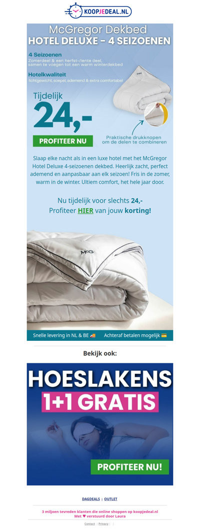 McGregor 4-Seizoenen Dekbed 24,- ☁️