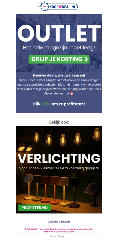 Outlet 🛒 Het Hele Magazijn moet leeg