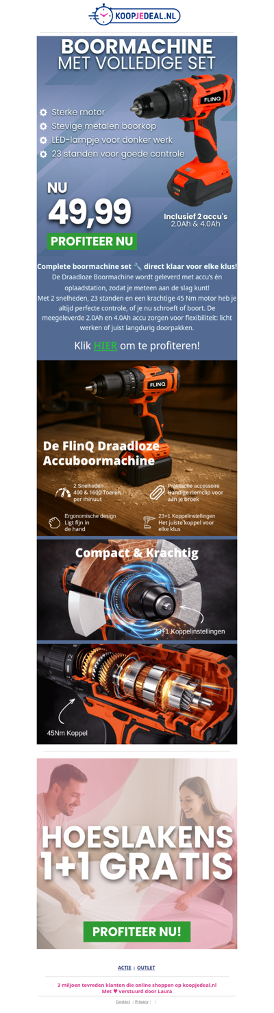 Complete Boormachine set nu 49,99 🔩