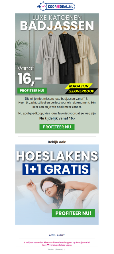 Luxe Badjassen vanaf 16,- 🧺