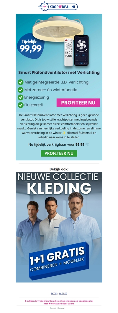 Nieuw: Plafondventilator met Verlichting