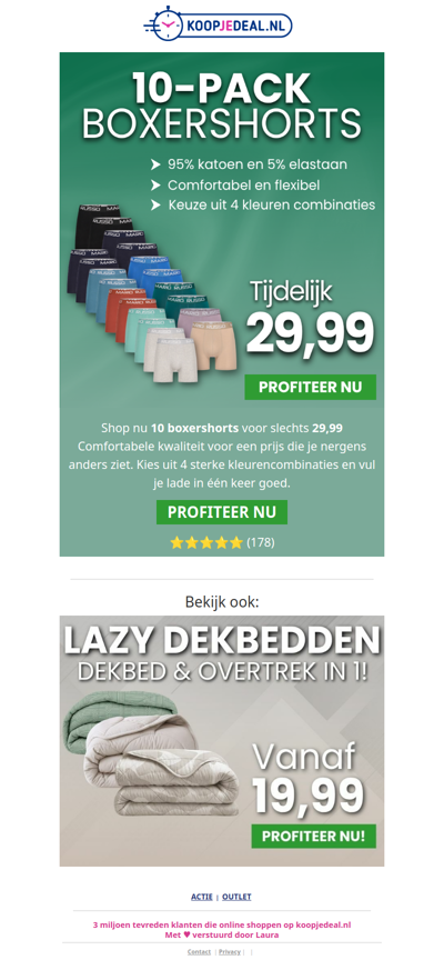 10 Katoenen Boxershorts nu 29,99 🩳