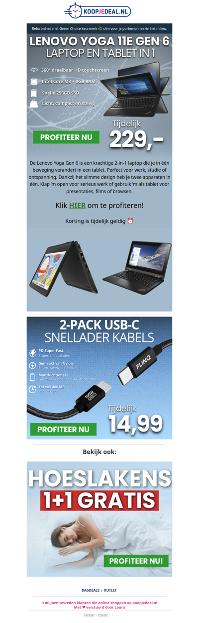 Laptop & Tablet in 1 voor 229,- 💻