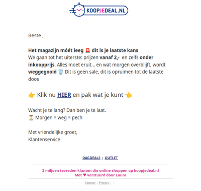 We stoppen met de Leegverkoop!