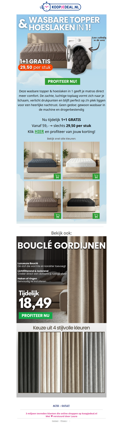 Wasbare Topper & Hoeslaken in één! 🛏️