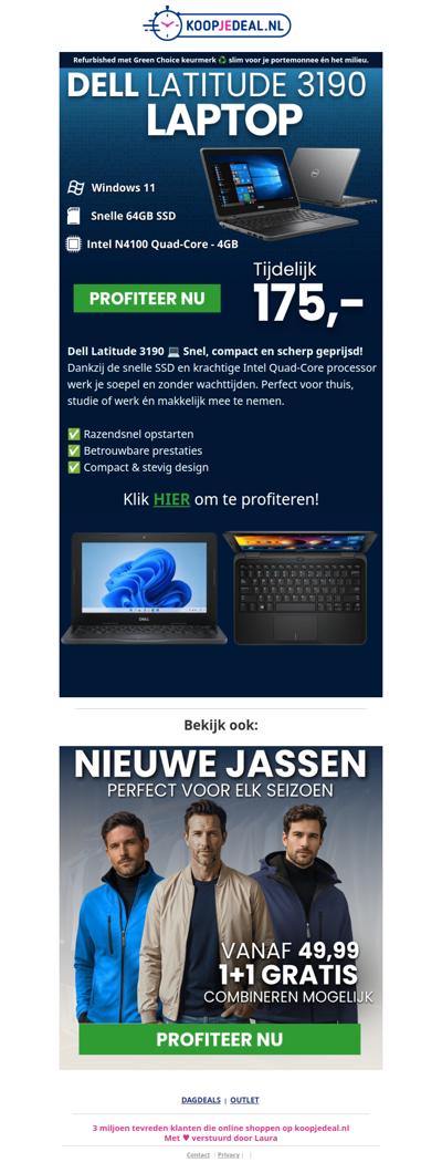 Laptop Tijdelijk 175,- 💥 -70% Korting
