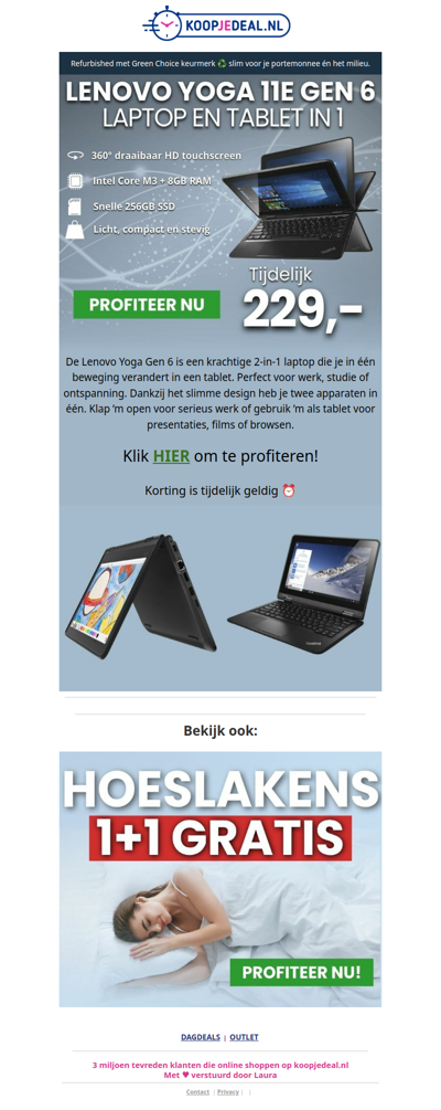 Laptop & Tablet in 1 voor 229,- 💻