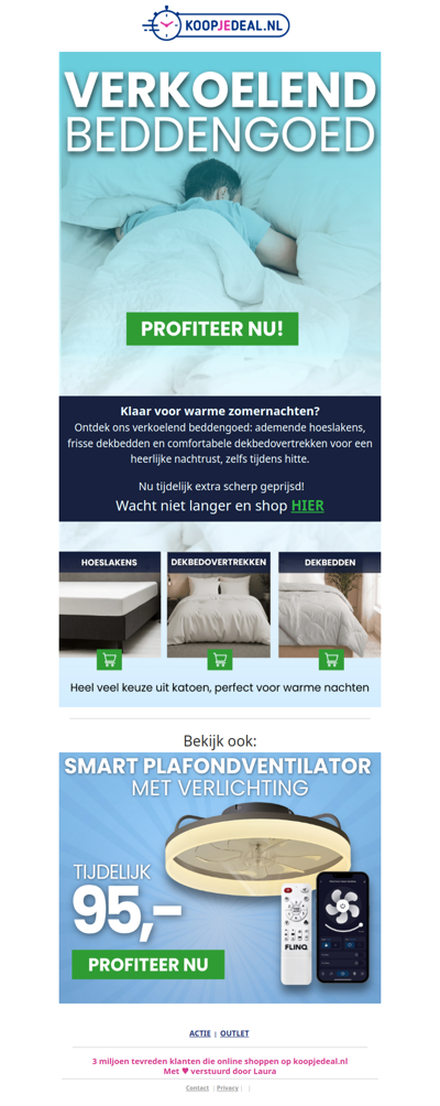 Verkoelend Beddengoed Extra Goedkoop!