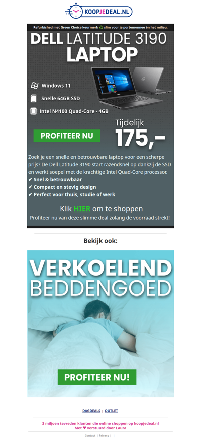 Dell Laptop Tijdelijk 175,- 💻