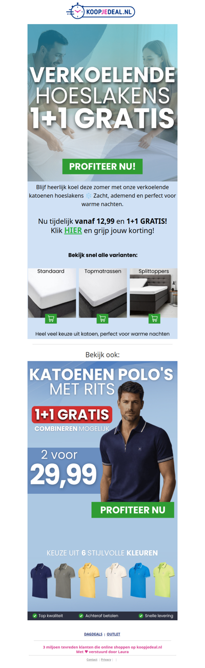 Verkoelende Hoeslakens 1+1 GRATIS 🧊