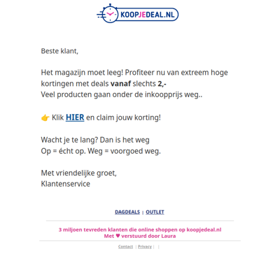 Leegverkoop Stopt bijna 📦