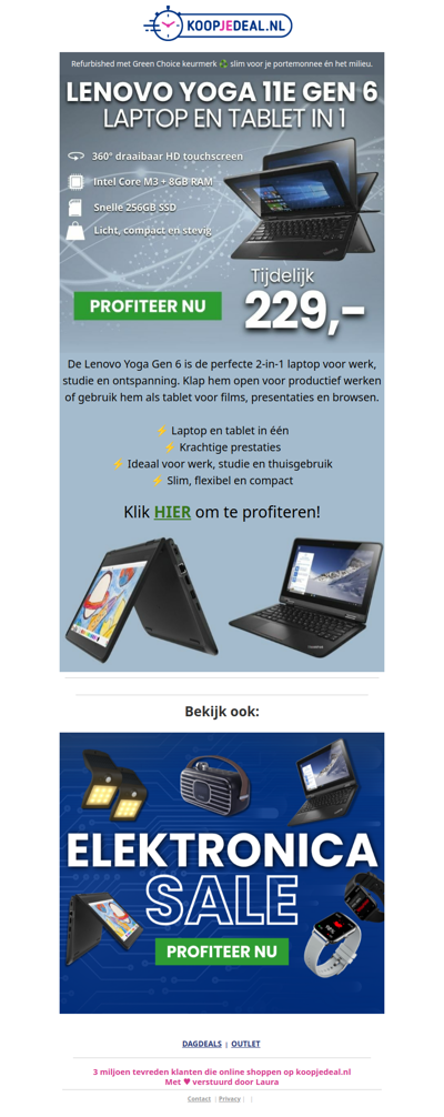 Laptop & Tablet in 1 voor 229,- 💥