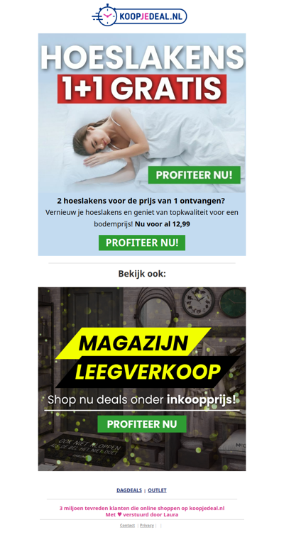 2 Hoeslakens voor 12,99 ✨ 1+1 GRATIS