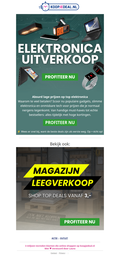 Absurd lage prijzen op Elektronica