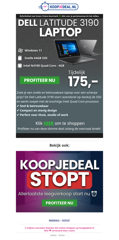 Dell Laptop Tijdelijk 175,- 👨🏻‍💻