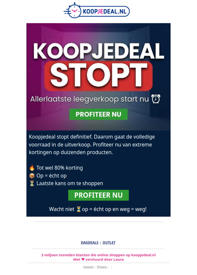 RE: Koopjedeal Stopt Definitief