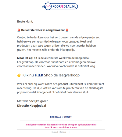 De Laatste week is aangebroken!