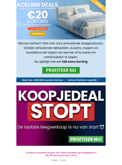 Actie: Verkoelende Slaapproducten ❄️