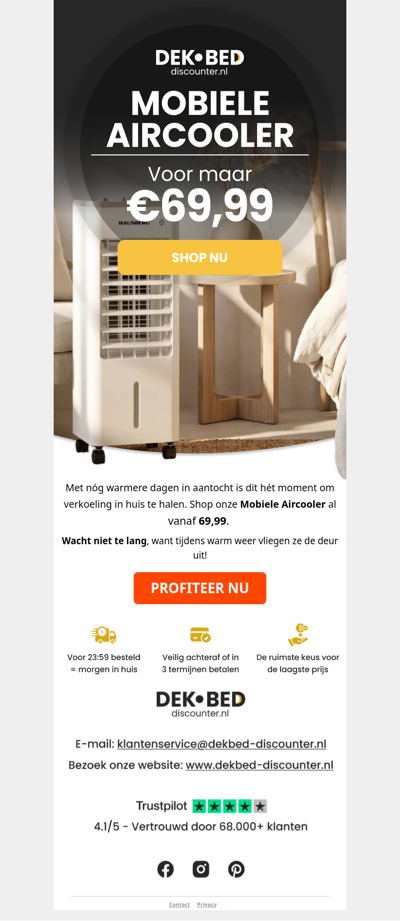 Aircoolers vanaf 69,99 🔥 Nu of Nooit!